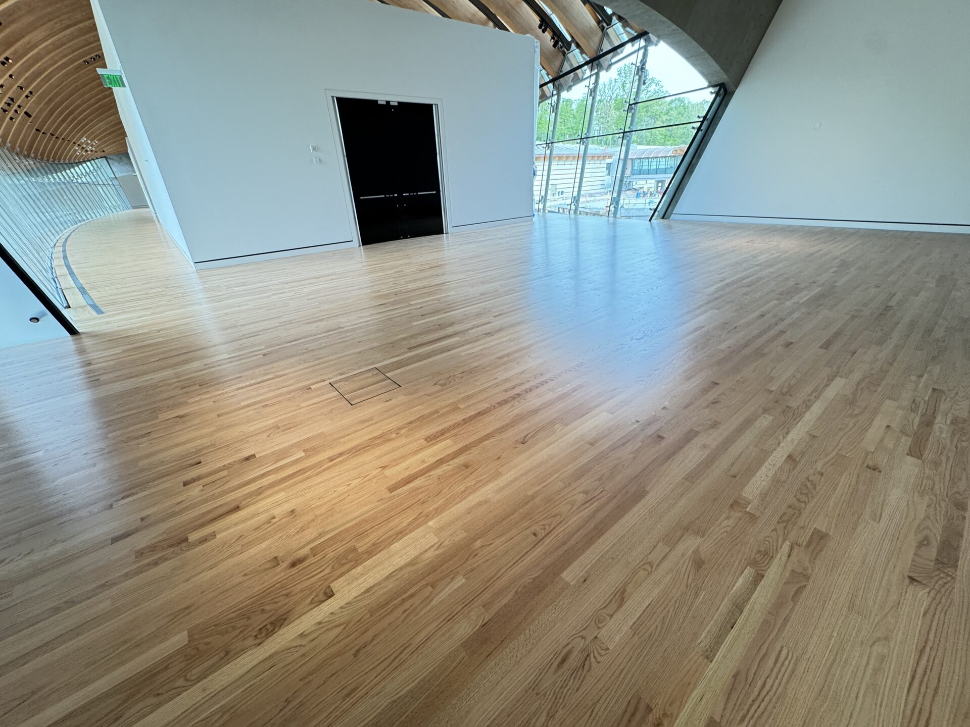 Hardwood floor work by Heritage Hardwood Floors at Crystal Bridges Museum of American Art, Bentonville AR